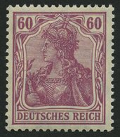 Dt. Reich 92Ia **, 1911, 60 Pf. Graulila Friedensdruck, Postfrisch, Pracht, Gepr. Zenker Und Fotoattest Jäschke-L., Mi.  - Other & Unclassified