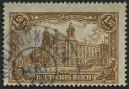 Dt. Reich 114c O, 1920, 1.50 M. Braun, Pracht, Gepr. Infla, Mi. 120.- - Gebraucht