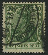 Dt. Reich 143c O, 1920, 20 Pf. Dunkelblaugrün, Normale Zähnung, Pracht, Gepr. Zenker, Mi. 130.- - Usati