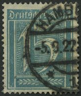 Dt. Reich 179 O, 1933, 15 Pf. Grünblau, Wz. 2, Unten Kleiner Riß Sonst Pracht, Gepr. Kowallik, Mi. 280.- - Gebraucht