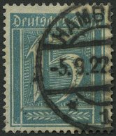 Dt. Reich 179 O, 1933, 15 Pf. Grünblau, Wz. 2, Unten Kleiner Riß Sonst Pracht, Gepr. Kowallik, Mi. 280.- - Oblitérés