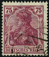 Dt. Reich 197b O, 1922, 75 Pf. Rosalila, Pracht, Gepr. Dr. Oechsner, Mi. 180.- - Gebraucht