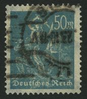 Dt. Reich 245 O, 1923, 50 M. Bläulichgrün, Pracht, Gepr. Dr. Oechsner, Mi. 150.- - Oblitérés