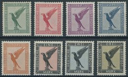 Dt. Reich 378-84 *, 1926, Adler, Mehrere Falzreste, Satz Feinst/Pracht, Mi. 140.- - Usados