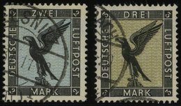 Dt. Reich 383/4 O, 1926, 2 Und 3 M. Adler, 2 Prachtwerte, Mi. 150.- - Oblitérés