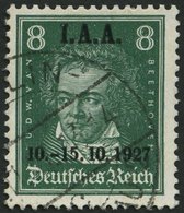 Dt. Reich 407 O, 1927, 8 Pf. I.A.A., Pracht, Mi. 85.- - Usati