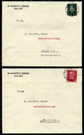 Dt. Reich 444/5 BRIEF, 1930, 30. Juni Je Auf FDC Aus Mainz, 2 Prachtbriefe, R!, Mi. 200.- - Gebraucht