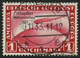Dt. Reich 496 O, 1933, 1 RM Chicagofahrt, Kleiner Eckbug Sonst Pracht, Mi. 500.- - Autres & Non Classés
