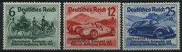Dt. Reich 695-97 *, 1939, Nürburgring-Rennen, Falzrest, 12 Pf. Ein Kurzer Zahn Sonst Prachtsatz, Mi. 70.- - Altri & Non Classificati