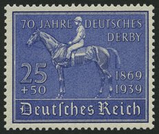 Dt. Reich 698 **, 1939, 25 Pf. Deutsches Derby, Pracht, Mi. 80.- - Altri & Non Classificati