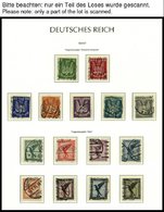 SAMMLUNGEN O,**,* , 1923-45, Meist Gestempelte Sammlung Dt. Reich Im Neuwertigen Leuchtturm Falzlosalbum Mit Diversen Gu - Oblitérés