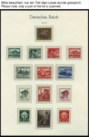 SAMMLUNGEN 565-910 **, 1935-45, In Den Hauptnummern Komplette Postfrische Sammlung Incl. Bl. 4-11 Im Leuchtturm Falzlosa - Usati