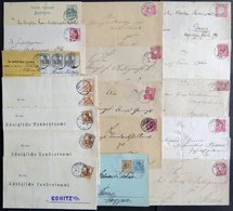 LOTS 1874-1916, 17 Frankierte Belege Mit Teils Seltenen Abstempelungen Aus Westpreußen, Kreis Konitz, Meist Prachterhalt - Usados