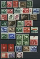 LOTS **, 1938-45, Partie Verschiedener Postfrischer Ausgaben, Pracht, Mi. über 1000.- - Oblitérés