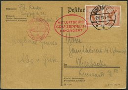ZEPPELINPOST 92Ba BRIEF, 1930, Leipzig-Friedrichshafen-Bern, Prachtkarte - Luft- Und Zeppelinpost