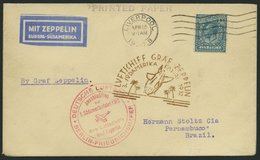 ZULEITUNGSPOST 150B BRIEF, Großbritannien: 1932, 3. Südamerikafahrt, Anschlußflug Ab Berlin, Prachtbrief - Zeppelin