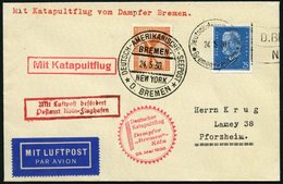 KATAPULTPOST 13c BRIEF, 25.5.1930, &quot,Bremen&quot, - Southampton, Deutsche Seepostaufgabe, Prachtbrief - Covers & Documents