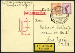 KATAPULTPOST 35b BRIEF, 1.10.1930, &quot,Europa&quot, - New York, Seepostaufgabe, Prachtkarte - Storia Postale