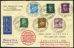 KATAPULTPOST 40b BRIEF, 10.5.1931, &quot,Bremen&quot, - New York, Seepostaufgabe, Prachtbrief - Storia Postale