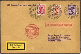 KATAPULTPOST 40b BRIEF, 10.5.1931, Bremen - New York, Seepostaufgabe, Prachtbrief - Briefe U. Dokumente