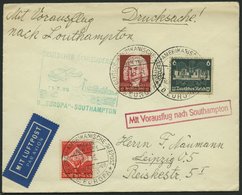 KATAPULTPOST 200c BRIEF, 21.7.1935, Europa - Southampton, Deutsche Seepostaufgabe, Frankiert U.a. Mit 6 Pf. Einzelmarke  - Lettres & Documents