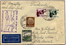 KATAPULTPOST 209b BRIEF, 29.8.1935, Bremen - New York, Seepostaufgabe, Drucksache, Pracht - Lettres & Documents