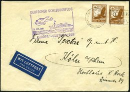 KATAPULTPOST 216c BRIEF, 2.10.1935, Europa - Southampton, Deutsche Seepostaufgabe, Brief Feinst - Lettres & Documents