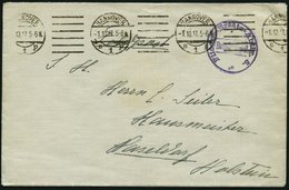 LUFTFAHRT IM I. WELTKRIEG 1917, FLIEGER-ERSATZ-ABTEILUNG 5, Violetter Briefstempel Auf Brief Von HANNOVER Nach Haseldorf - Avions