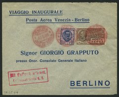 ERST-UND ERÖFFNUNGSFLÜGE 28.35.04 BRIEF, 1.6.1928, Venedig-Berlin, Prachtbrief - Zeppeline
