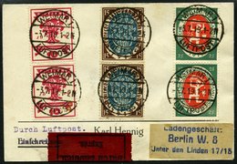 SPÄTERE FLÜGE (SPF) 19.2.03 BRIEF, 3.7.1919, Weimar-Leipzig, Kleiner Eilbrief, Pracht - Aerei