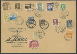 SONDERFLÜGE, FLUGVERANST. 1932, Bertram Atlantis Expedition, Rekordflug Des Piloten Hans Bertram Mit Dem Versuch, Die Er - Airmail & Zeppelin