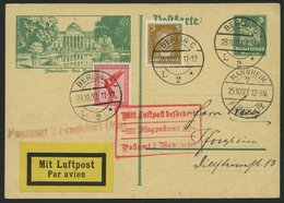 LUFTPOSTBESTÄTIGUNGSSTPL 72-01-a BRIEF, MANNHEIM In Rot, Ansichtskarte Von BERLIN Nach Mannheim, Pracht - Poste Aérienne & Zeppelin