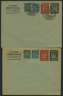 LUFTPOST-GANZSACHEN LPU 40 BRIEF, 1923, 40 Neben 50 Neben 5 Neben 100 M. 29. Dt. Philatelistentag, Ungebraucht Und Leer  - Aerei