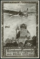 ALTE ANSICHTSKARTEN 1912, Nürnberger Flugwoche, Ungebraucht, Pracht - Autres & Non Classés