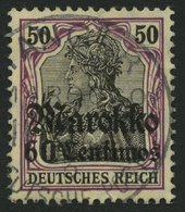 DP IN MAROKKO 53I O, 1911, 60 C. Auf 50 Pf., Friedensdruck, Stempel TANGER B (CC), Pracht, R! - Maroc (bureaux)