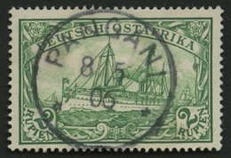 DEUTSCH-OSTAFRIKA 20 O, 1901, 2 R. Dunkelsmaragdgrün, Ohne Wz., Stempel PANGANI, Pracht, Signiert, Mi. 100.- - Afrique Orientale