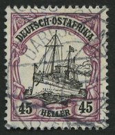 DEUTSCH-OSTAFRIKA 36b O, 1906, 45 H. Mittelbraunviolett/schwarz, Mit Wz., Pracht, Gepr. Bothe, Mi. 70.- - Afrique Orientale