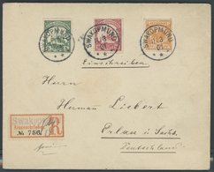 DSWA M 49b,12/3 BRIEF, 1901, Mitläufer: 25 Pf. Gelblichorange In Mischfrankatur Mit 5 Und 10 Pf. Schiffstype Auf Portoge - Deutsch-Südwestafrika