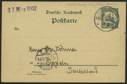 DSWA P 13 BRIEF, 1902, 5 Pf. Grün Mit Stempel WATERBERG, 27.3. (ohne Jahreszahl 1902), Prachtkarte Nach Oppeln - Sud-Ouest Africain Allemand