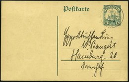 KAMERUN P 16 BRIEF, NOLA, 15.5.14, Auf 5 Pf. Ganzsachenkarte, Absender Oblt. Harbs, Prachtkarte Nach Hamburg, Gepr. Eibe - Camerún