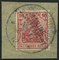 MSP BIS 1914 DR 86 BrfStk, 11 (SMS SEEADLER), 2.4.13, Auf 10 Pf. Germania, Prachtbriefstück - Marítimo