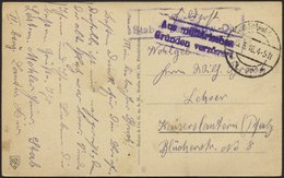 LETTLAND Feldpoststation Nr. 383, 15.3.18, Mit Aptiertem Stempel K.D. FELDPOST ** Auf Ansichtskarte (Riga-Anlagen Und Po - Lettland