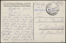 LETTLAND 767 BRIEF, K.D. FELDPOSTEXPED. 88. INFANTERIE-DIV., 13.7.16, Auf Ansichtskarte (Am Bahnhof Der Festung Kowno),  - Lettland