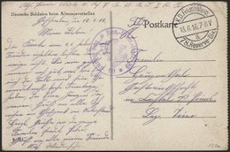 LETTLAND 1306 BRIEF, K.D. FELDPOSTEXP. 78. RESERVE DIV. A, 13.6.16, Auf Ansichtskarte (Deutsche Soldaten Beim Almosen Ve - Lettonie