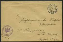 FELDPOST I.WK 1915, Feldpostbrief Mit Violettem Truppenstempel FLIEGER-ABTEILUNG Nr. 3 KASSENVERWALTUNG Der K.D. FELDPOS - Usati