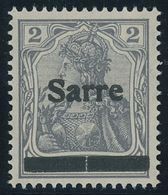 SAARGEBIET A1 PF A **, 1920, 2 Pf. Dunkelblaugrau (schraffierter Hintergrund), Aufdruck Irrtümlich Auf Dt. Reich Mi.Nr.  - Altri & Non Classificati