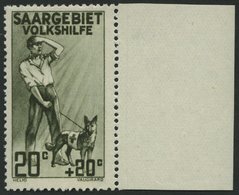 SAARGEBIET 104III **, 1926, 20 Pf. Volkshilfe Mit Abart Apostroph Zwischen L Und K In Volkshilfe Retuschiert (weißer Fle - Altri & Non Classificati