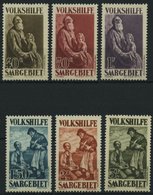 SAARGEBIET 128-33 **, 1928, 40 C. - 3 Fr. Volkshilfe, 6 Prachtwerte, Mi. 232.- - Otros & Sin Clasificación