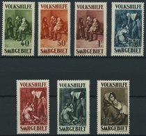 SAARGEBIET 135-41 *, 1929, Volkshilfe, Falzrest, Prachtsatz, Mi. 90.- - Otros & Sin Clasificación