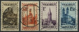 SAARGEBIET 161-64 O, 1932, 40 C. - 1.50 Fr. Volkshilfe, 4 Prachtwerte, Gepr. Geigle, Mi. 166.- - Altri & Non Classificati